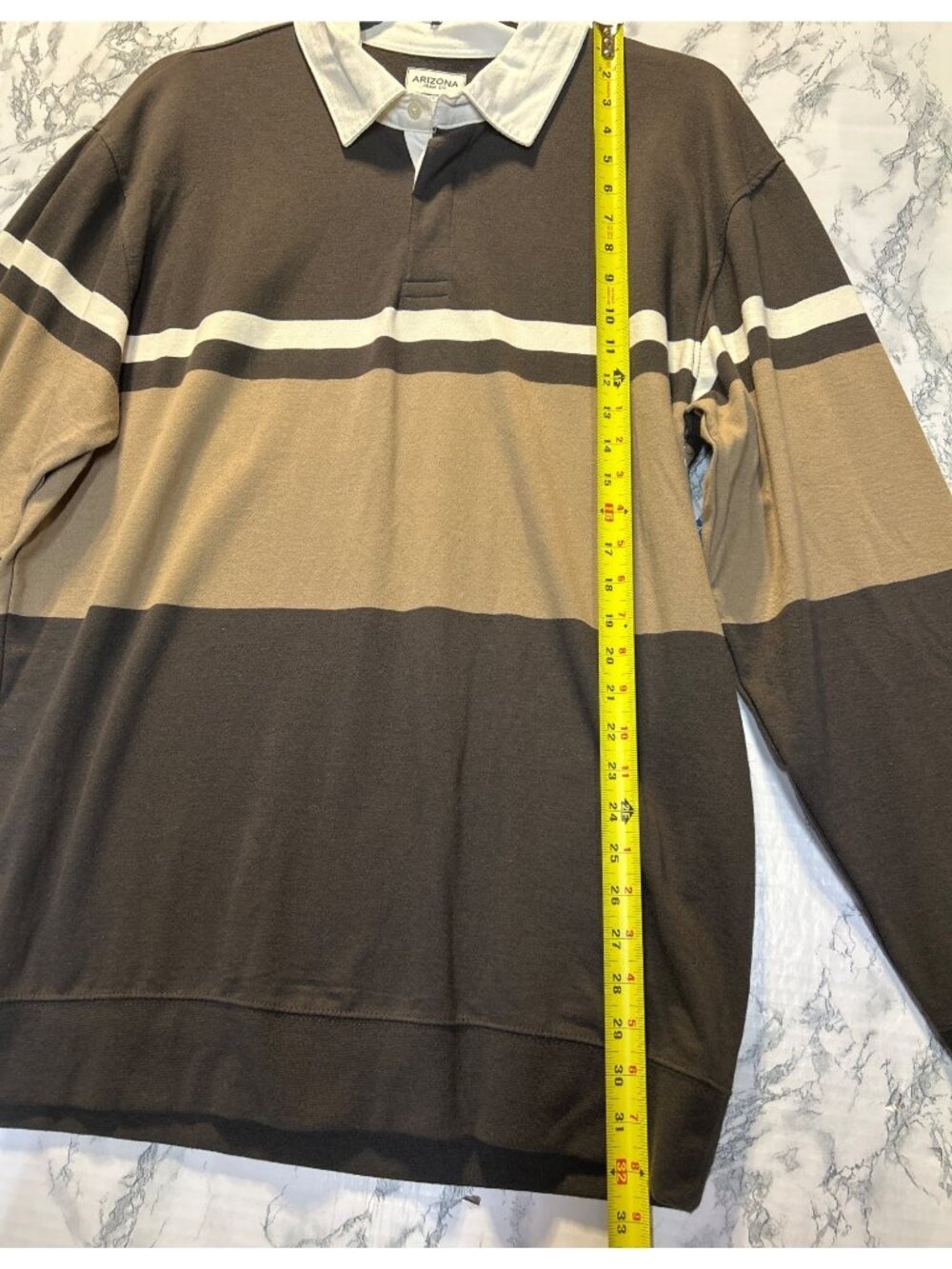 Arizona Jean Co Mens Size LT Big & Tall Rugby Style Shirt Cotton Polyester - Picture 3 of 7